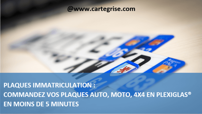 Plaque immatriculation et autocollants